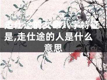 走仕途的女命八字特征是,走仕途的人是什么意思