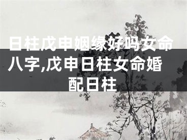日柱戊申姻缘好吗女命八字,戊申日柱女命婚配日柱