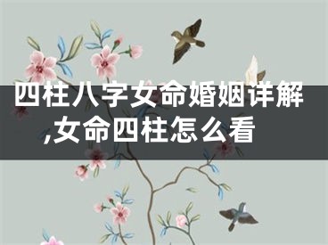 四柱八字女命婚姻详解,女命四柱怎么看