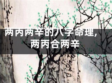 两丙两辛的八字命理,两丙合两辛