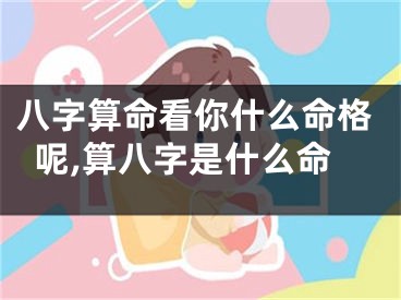 八字算命看你什么命格呢,算八字是什么命