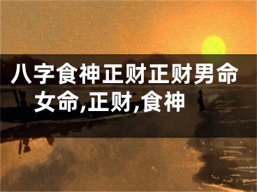八字食神正财正财男命女命,正财,食神