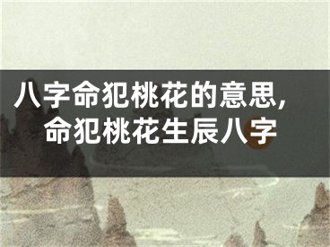 八字命犯桃花的意思,命犯桃花生辰八字