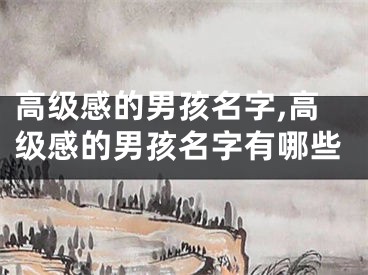 高级感的男孩名字,高级感的男孩名字有哪些
