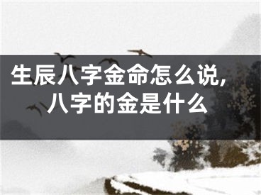 生辰八字金命怎么说,八字的金是什么