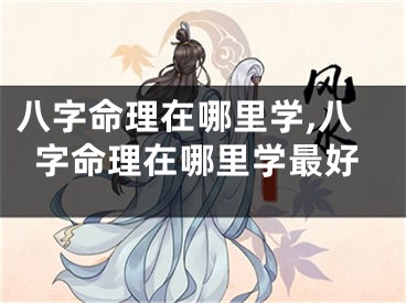 八字命理在哪里学,八字命理在哪里学最好