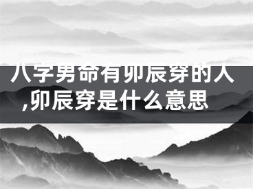 八字男命有卯辰穿的人,卯辰穿是什么意思