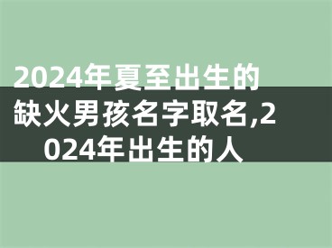 2024年夏至出生的缺火男孩名字取名,2024年出生的人