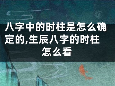 八字中的时柱是怎么确定的,生辰八字的时柱怎么看