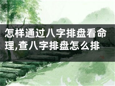 怎样通过八字排盘看命理,查八字排盘怎么排
