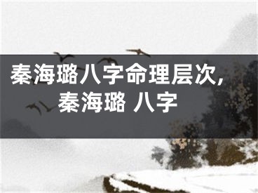秦海璐八字命理层次,秦海璐 八字