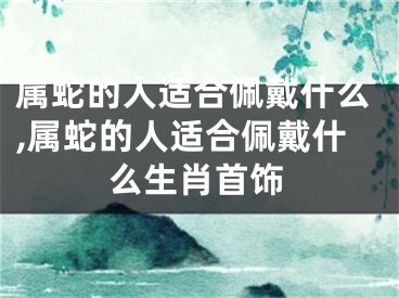 属蛇的人适合佩戴什么,属蛇的人适合佩戴什么生肖首饰