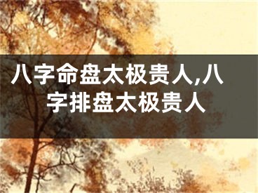 八字命盘太极贵人,八字排盘太极贵人