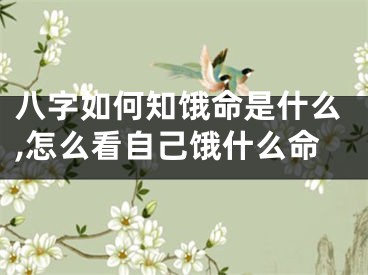 八字如何知饿命是什么,怎么看自己饿什么命