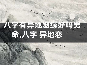 八字有异地姻缘好吗男命,八字 异地恋
