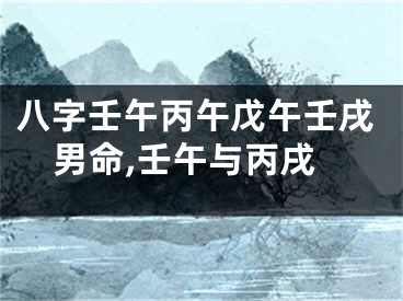 八字壬午丙午戊午壬戌男命,壬午与丙戌