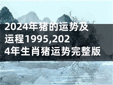 2024年猪的运势及运程1995,2024年生肖猪运势完整版