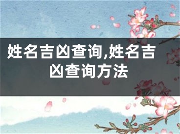 姓名吉凶查询,姓名吉凶查询方法