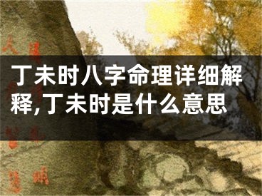 丁未时八字命理详细解释,丁未时是什么意思