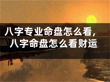 八字专业命盘怎么看,八字命盘怎么看财运