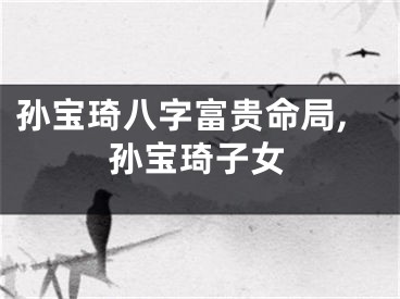 孙宝琦八字富贵命局,孙宝琦子女
