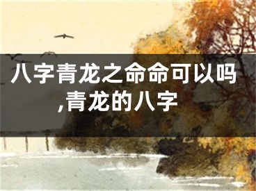 八字青龙之命命可以吗,青龙的八字