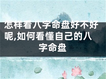 怎样看八字命盘好不好呢,如何看懂自己的八字命盘