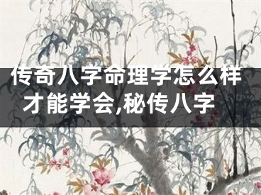 传奇八字命理学怎么样才能学会,秘传八字