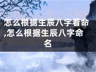 怎么根据生辰八字看命,怎么根据生辰八字命名
