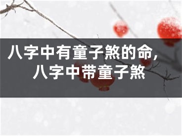 八字中有童子煞的命,八字中带童子煞