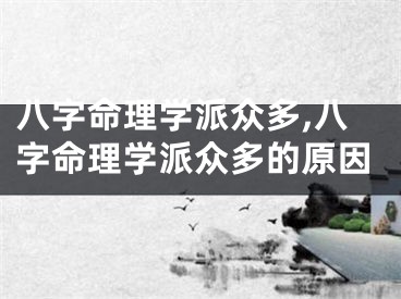 八字命理学派众多,八字命理学派众多的原因