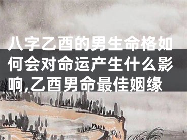 八字乙酉的男生命格如何会对命运产生什么影响,乙酉男命最佳姻缘
