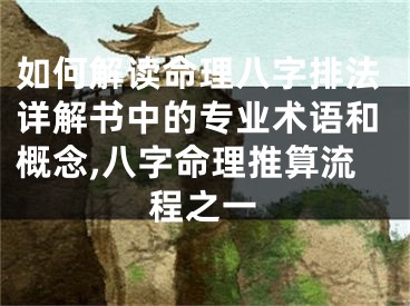 如何解读命理八字排法详解书中的专业术语和概念,八字命理推算流程之一