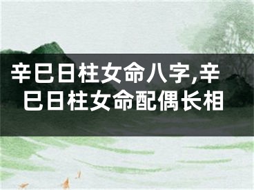 辛巳日柱女命八字,辛巳日柱女命配偶长相