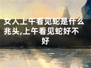 女人上午看见蛇是什么兆头,上午看见蛇好不好