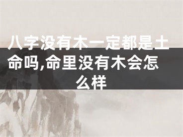 八字没有木一定都是土命吗,命里没有木会怎么样