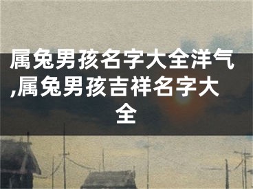 属兔男孩名字大全洋气,属兔男孩吉祥名字大全