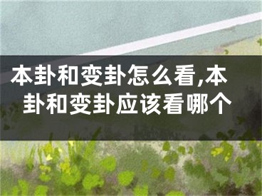 本卦和变卦怎么看,本卦和变卦应该看哪个