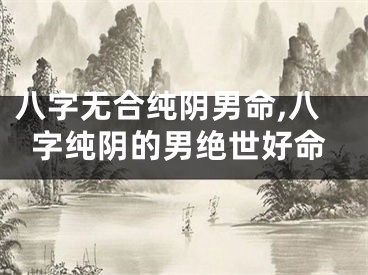 八字无合纯阴男命,八字纯阴的男绝世好命