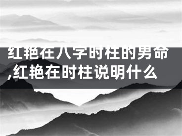 红艳在八字时柱的男命,红艳在时柱说明什么
