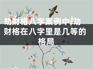 劫财格八字案例中,劫财格在八字里是几等的格局