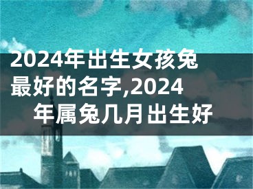 2024年出生女孩兔最好的名字,2024年属兔几月出生好