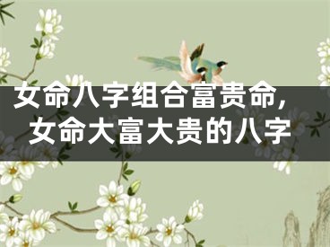 女命八字组合富贵命,女命大富大贵的八字