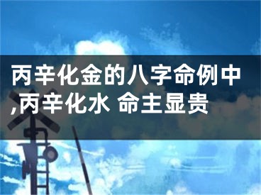 丙辛化金的八字命例中,丙辛化水 命主显贵