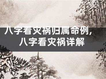 八字看灾祸归属命例,八字看灾祸详解
