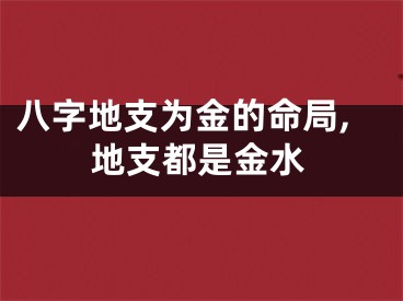 八字地支为金的命局,地支都是金水
