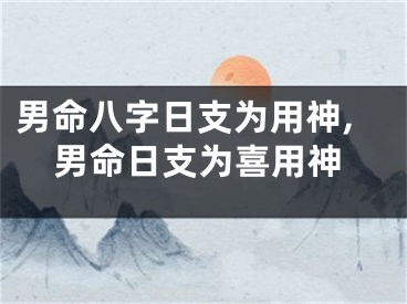 男命八字日支为用神,男命日支为喜用神
