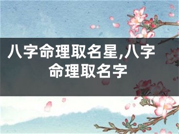 八字命理取名星,八字命理取名字