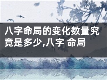八字命局的变化数量究竟是多少,八字 命局