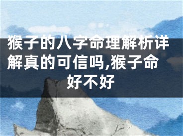 猴子的八字命理解析详解真的可信吗,猴子命好不好